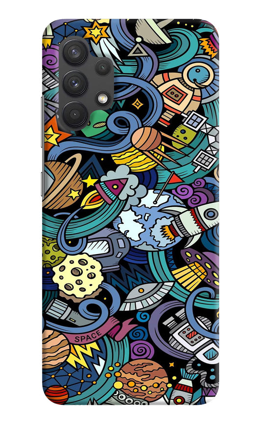 Space Abstract Samsung A32 4G Hard Case Back Cover by Casekaro