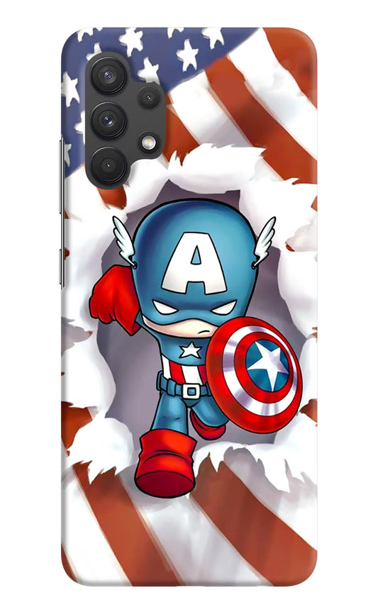 Captain America Samsung A32 4G Hard Case Back Cover by Casekaro