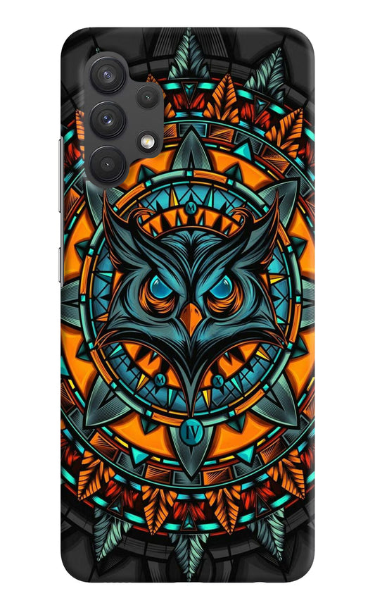 Angry Owl Art Samsung A32 4G Hard Case Back Cover by Casekaro