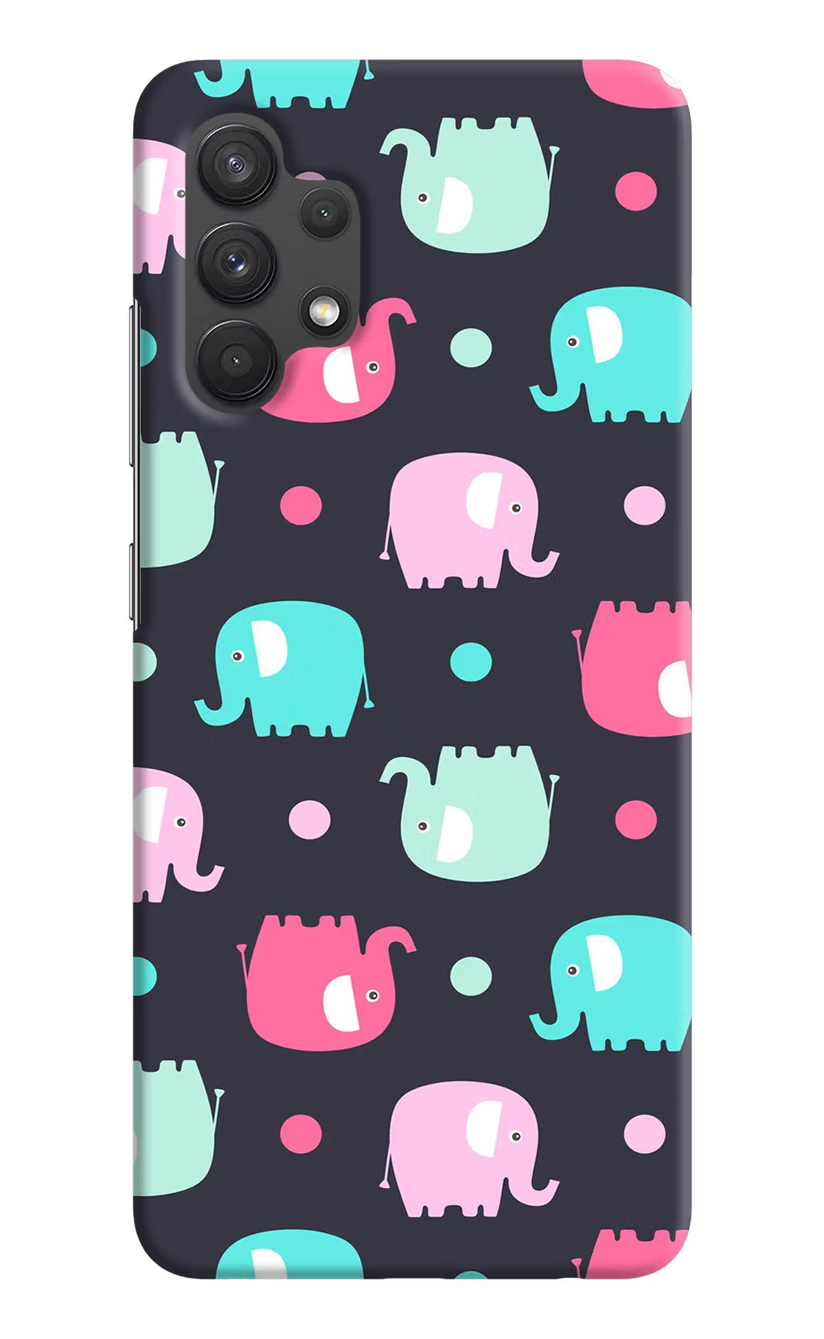 Elephants Samsung A32 4G Hard Case Back Cover by Casekaro