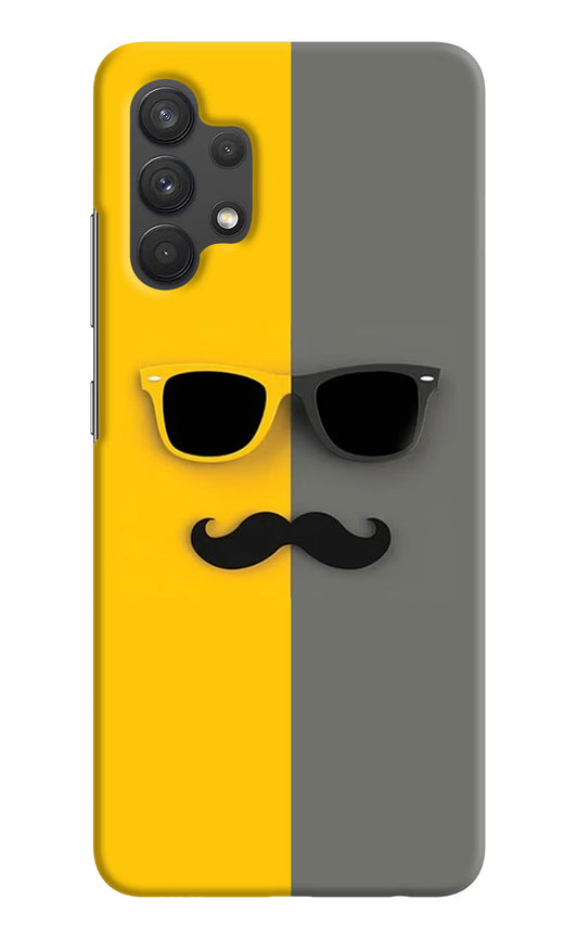 Sunglasses with Mustache Samsung A32 4G Hard Case Back Cover by Casekaro