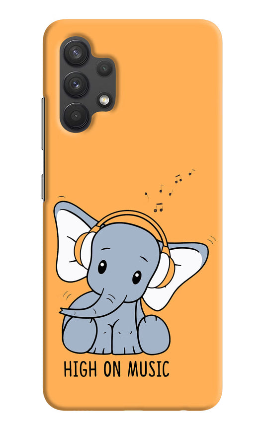 High On Music Samsung A32 4G Hard Case Back Cover by Casekaro