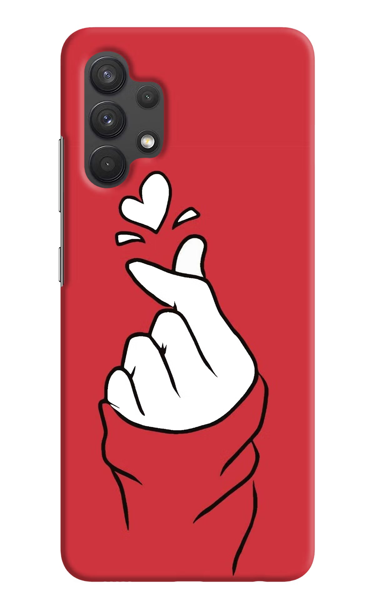 Korean Love Sign Samsung A32 4G Hard Case Back Cover by Casekaro