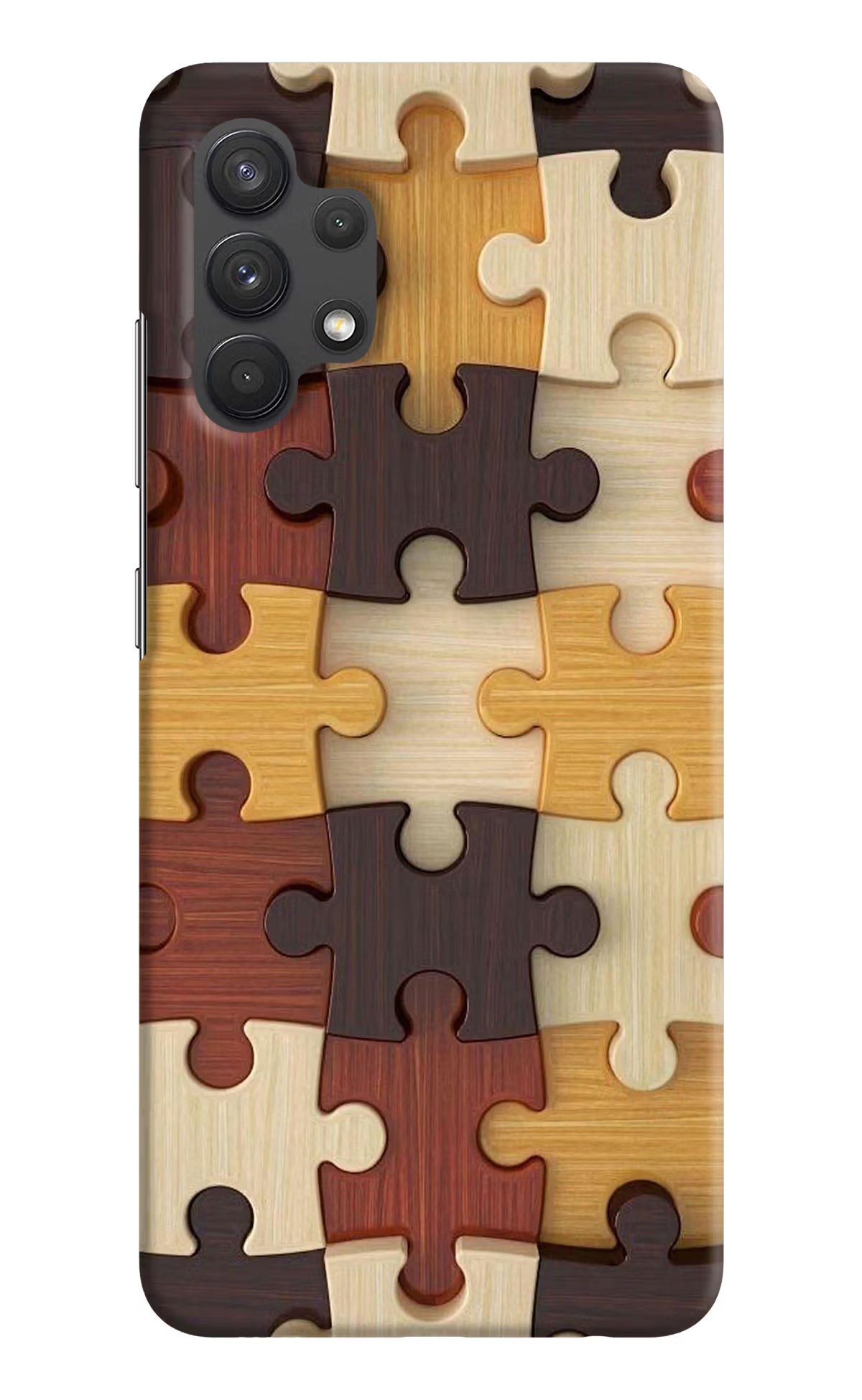 Wooden Puzzle Samsung A32 4G Hard Case Back Cover by Casekaro