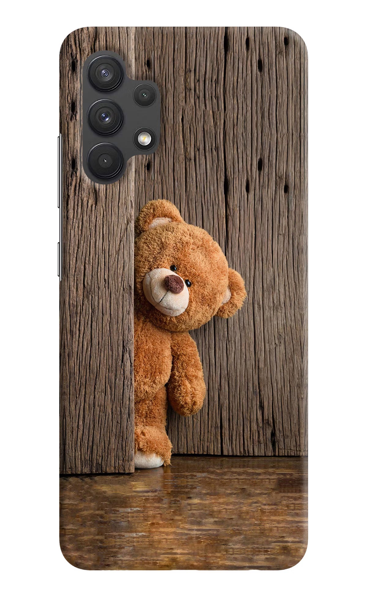 Teddy Wooden Samsung A32 4G Hard Case Back Cover by Casekaro