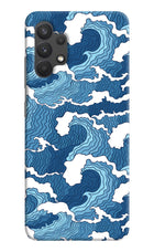 Blue Waves Samsung A32 4G Hard Case Back Cover by Casekaro