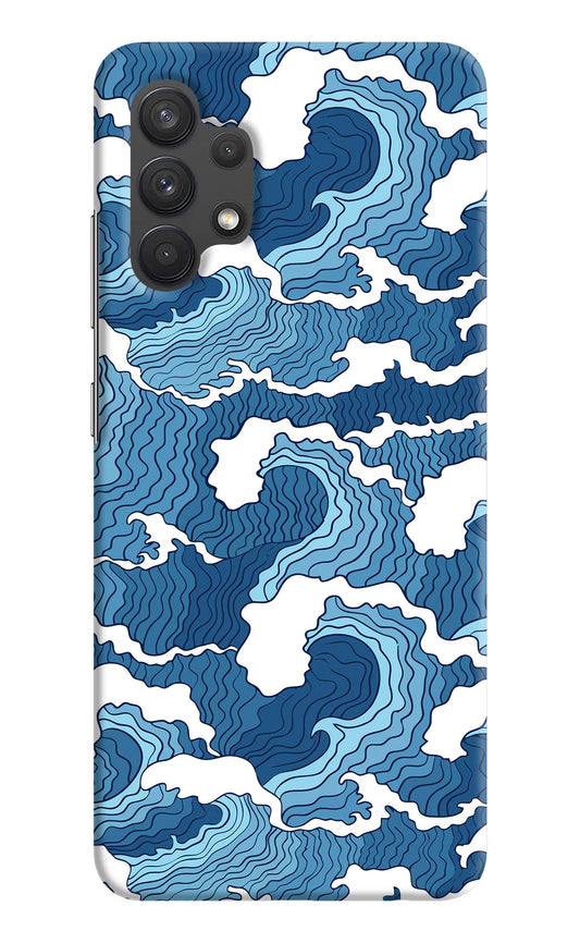 Blue Waves Samsung A32 4G Hard Case Back Cover by Casekaro