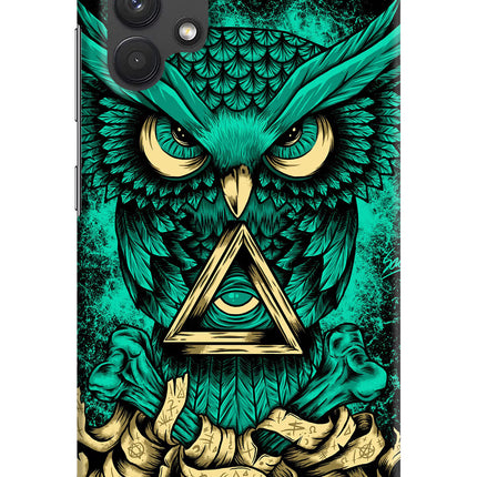 Green Owl Samsung A32 4G Hard Case Back Cover by Casekaro