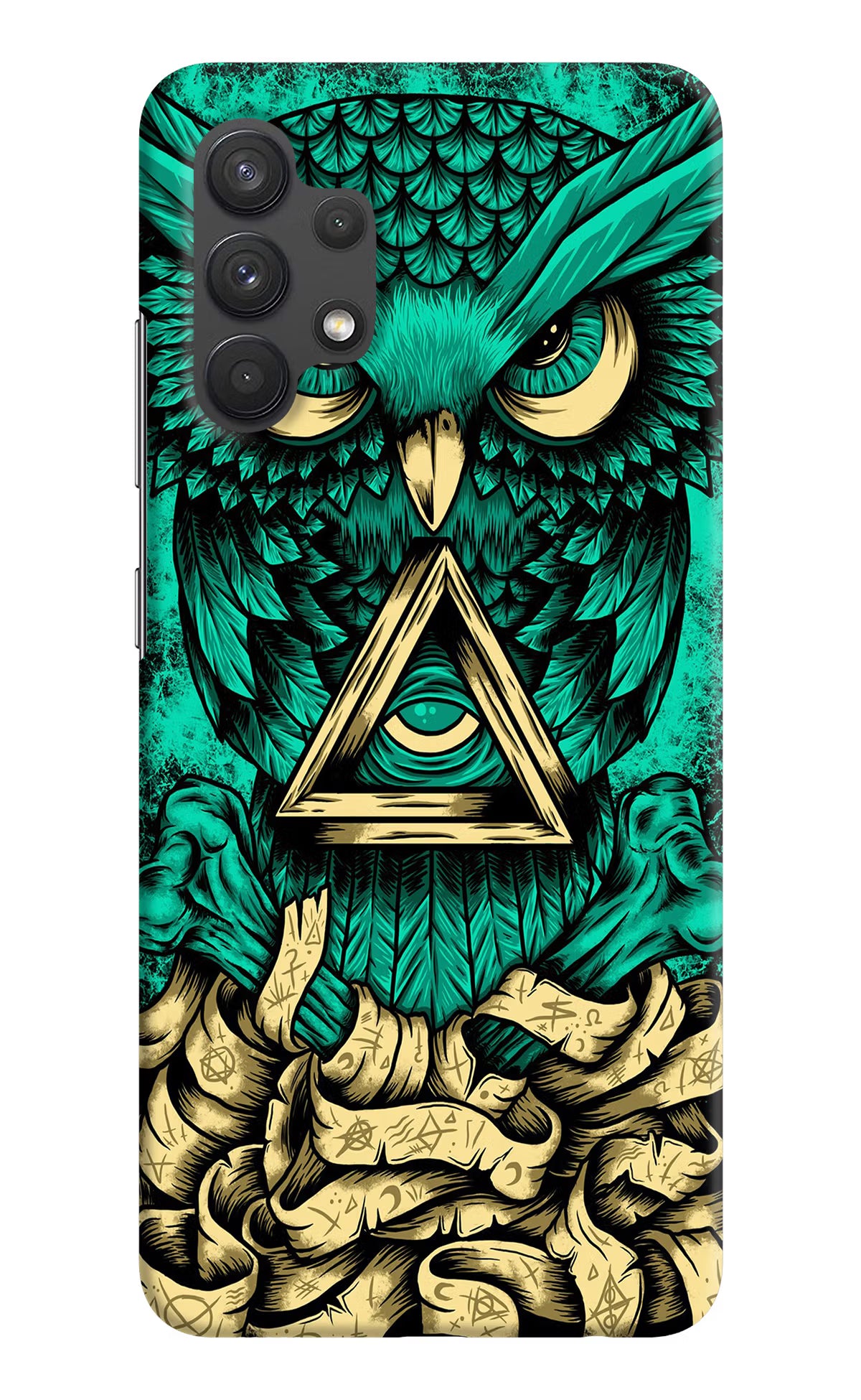 Green Owl Samsung A32 4G Hard Case Back Cover by Casekaro