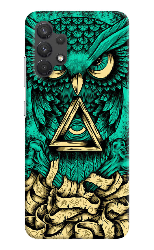 Green Owl Samsung A32 4G Hard Case Back Cover by Casekaro