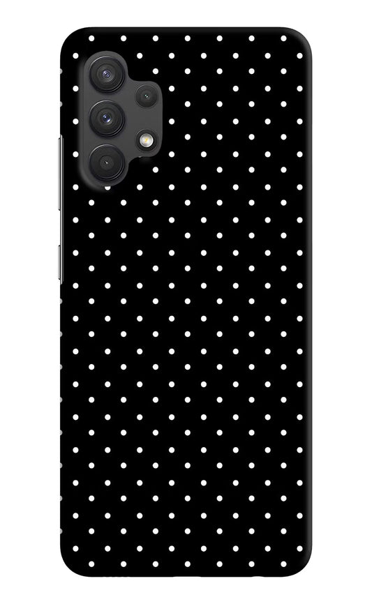 White Dots Samsung A32 4G Hard Case Back Cover by Casekaro