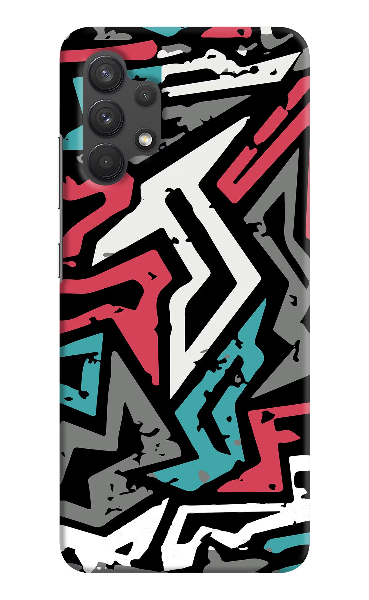 Geometric Graffiti Samsung A32 4G Hard Case Back Cover by Casekaro