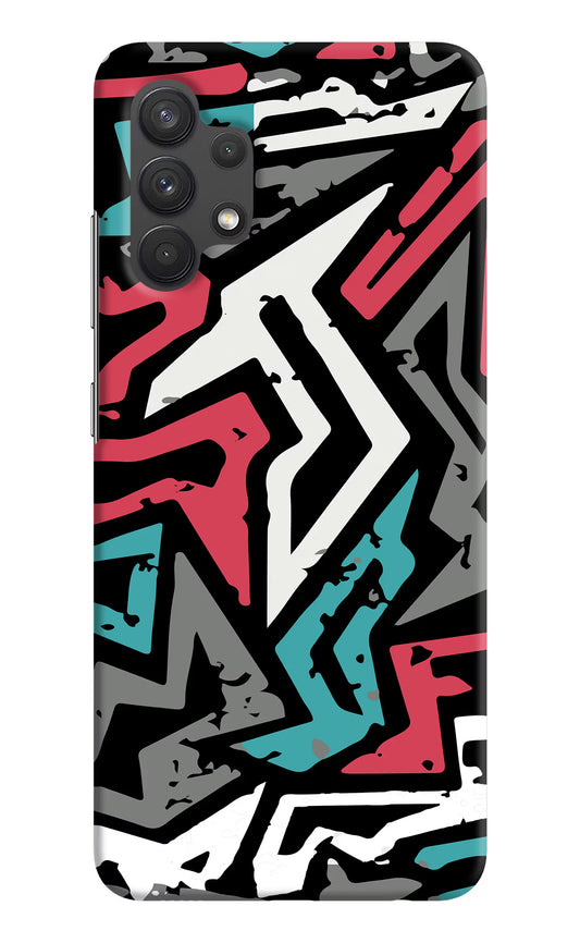 Geometric Graffiti Samsung A32 4G Hard Case Back Cover by Casekaro