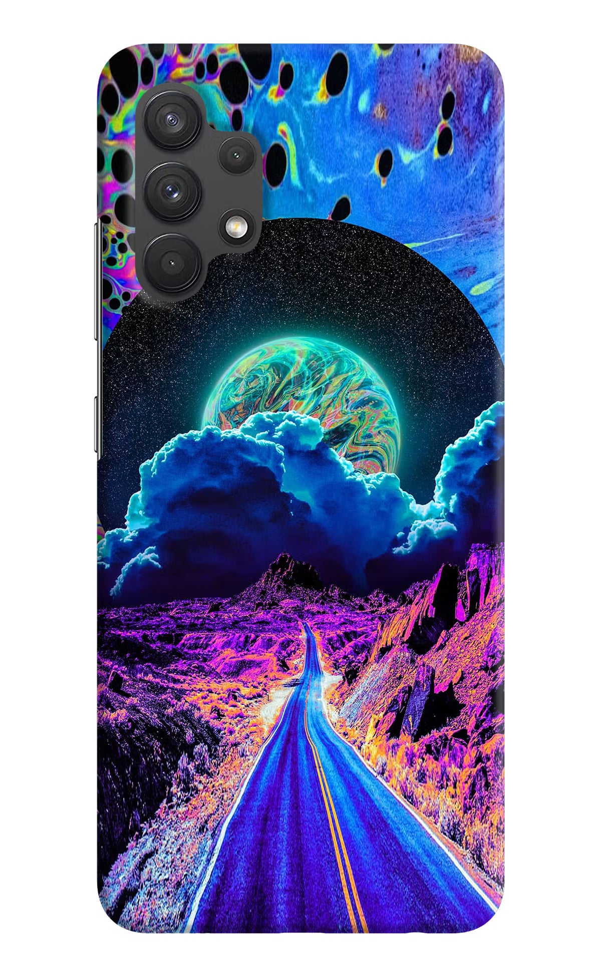 Psychedelic Painting Samsung A32 4G Hard Case Back Cover by Casekaro