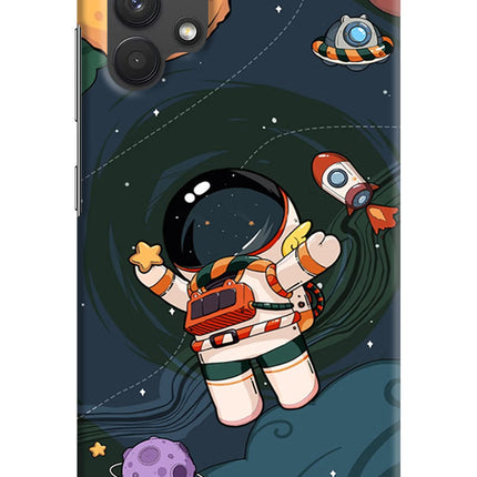 Cartoon Astronaut Samsung A32 4G Hard Case Back Cover by Casekaro