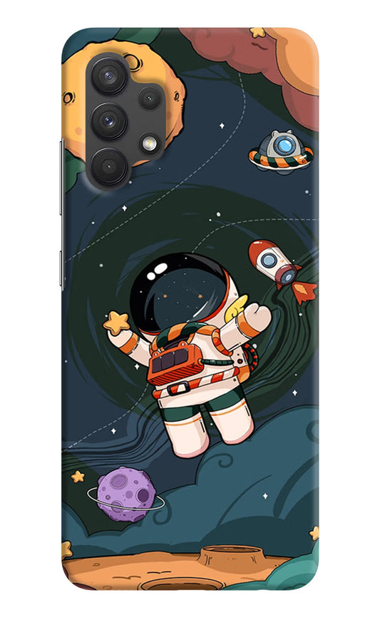 Cartoon Astronaut Samsung A32 4G Hard Case Back Cover by Casekaro