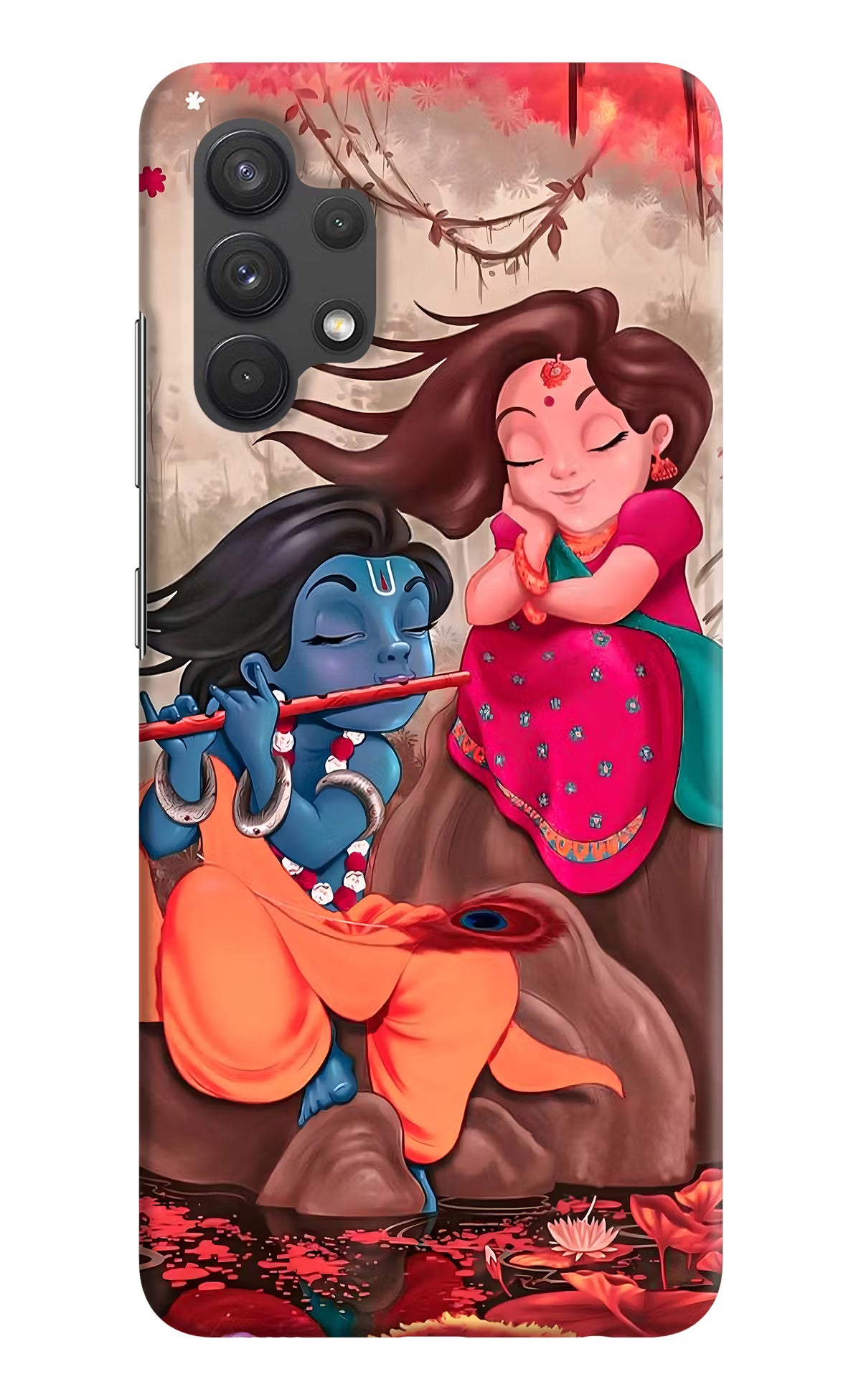 Radhe Krishna Samsung A32 4G Hard Case Back Cover by Casekaro