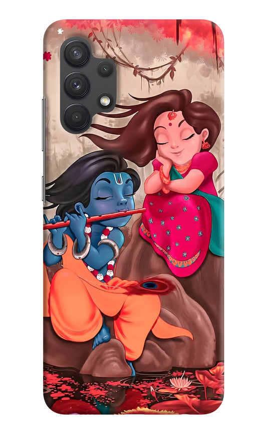 Radhe Krishna Samsung A32 4G Hard Case Back Cover by Casekaro