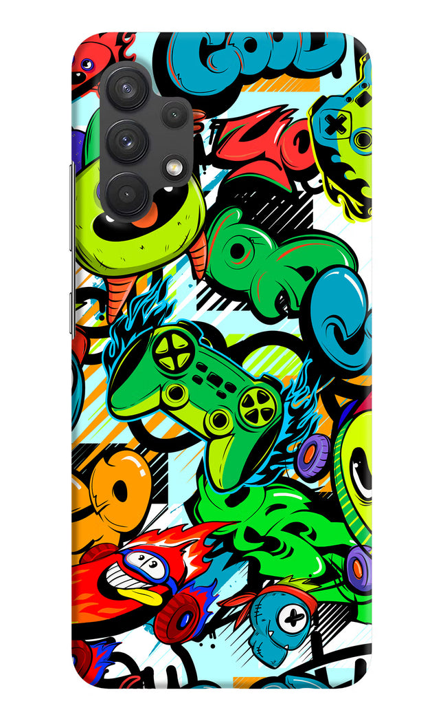 Game Doodle Samsung A32 4G Hard Case Back Cover by Casekaro