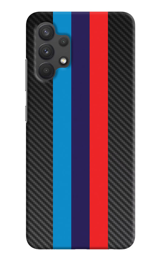 BMW Stripes Pattern Samsung A32 4G Hard Case Back Cover by Casekaro