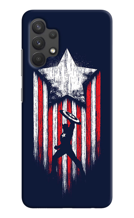 Captain America Marvel Art Samsung A32 4G Hard Case Back Cover by Casekaro