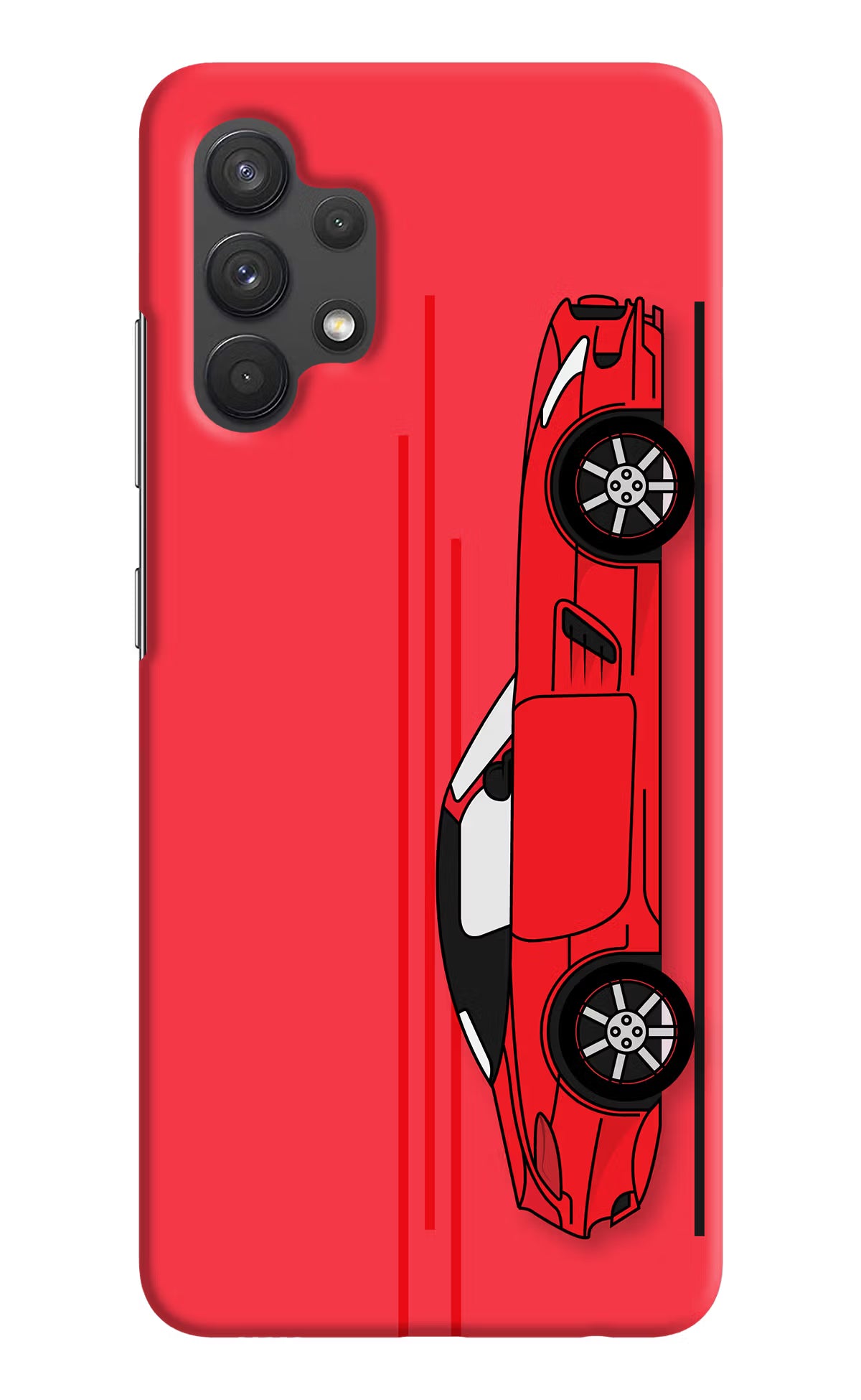 Red Velocity Samsung A32 4G Hard Case Back Cover by Casekaro