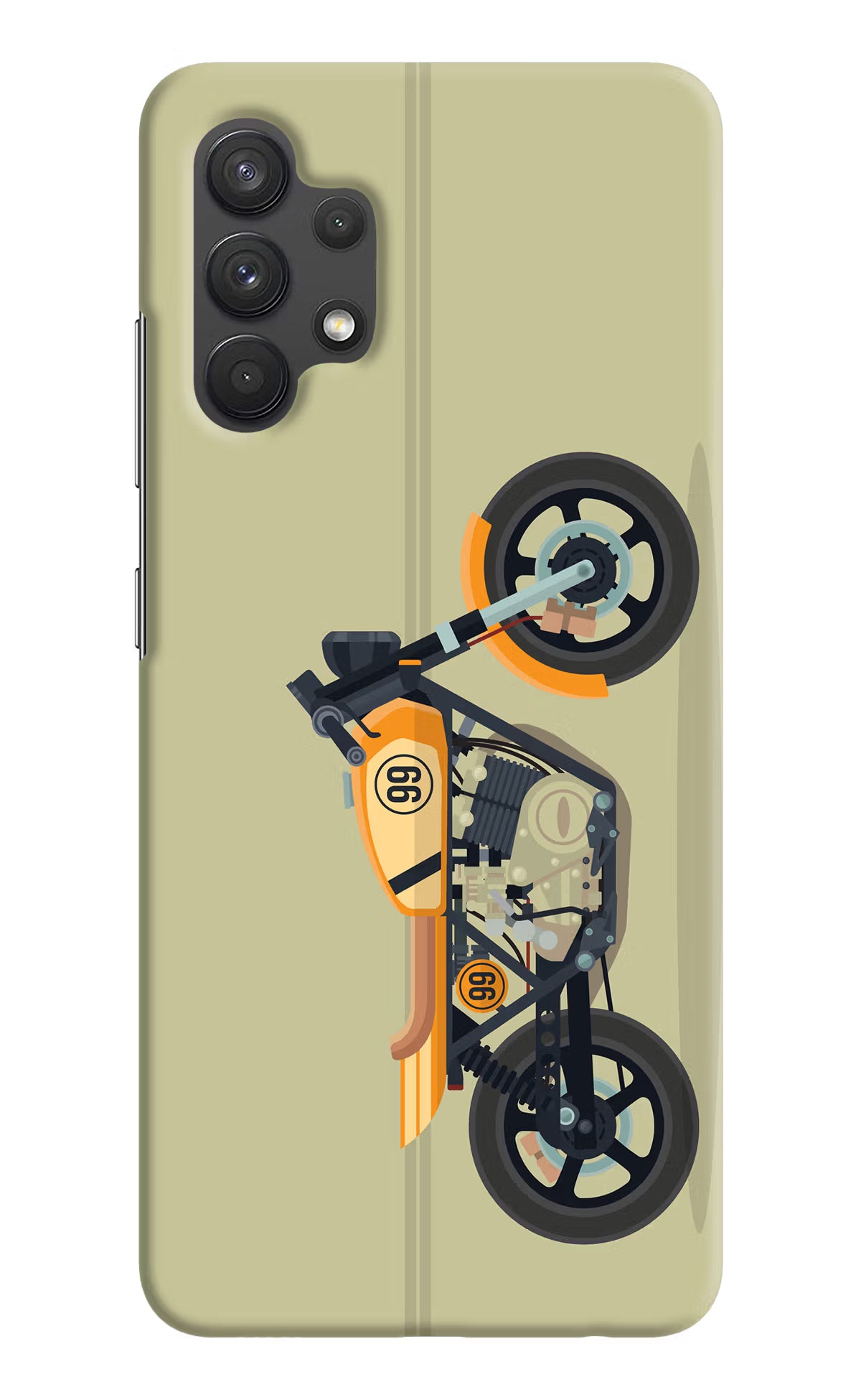 Vertical Speedster Samsung A32 4G Hard Case Back Cover by Casekaro
