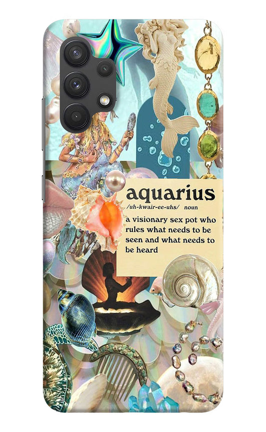 Aquarius Zodiac Samsung A32 4G Hard Case Back Cover by Casekaro