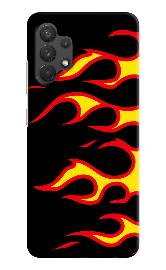 Side Sweep Flames Samsung A32 4G Hard Case Back Cover by Casekaro