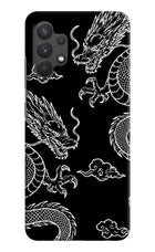 Twin Dragons Samsung A32 4G Hard Case Back Cover by Casekaro