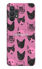 Pink Cats Samsung A32 4G Hard Case Back Cover by Casekaro