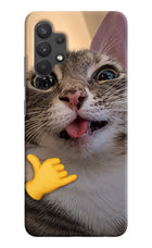 Silly Cat Call Samsung A32 4G Hard Case Back Cover by Casekaro