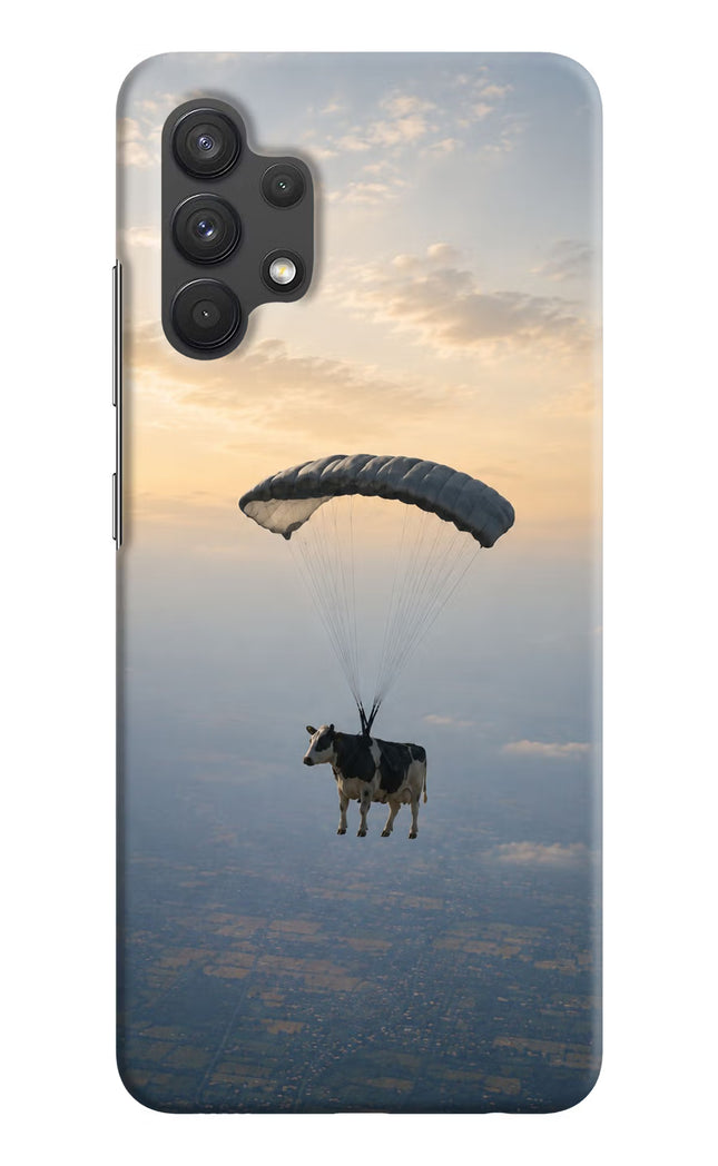 Skydiving Cow Samsung A32 4G Hard Case Back Cover by Casekaro