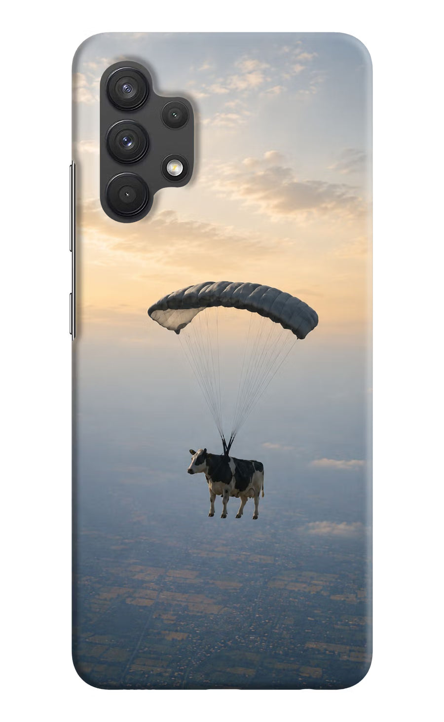 Skydiving Cow Samsung A32 4G Back Cover, Hard case
