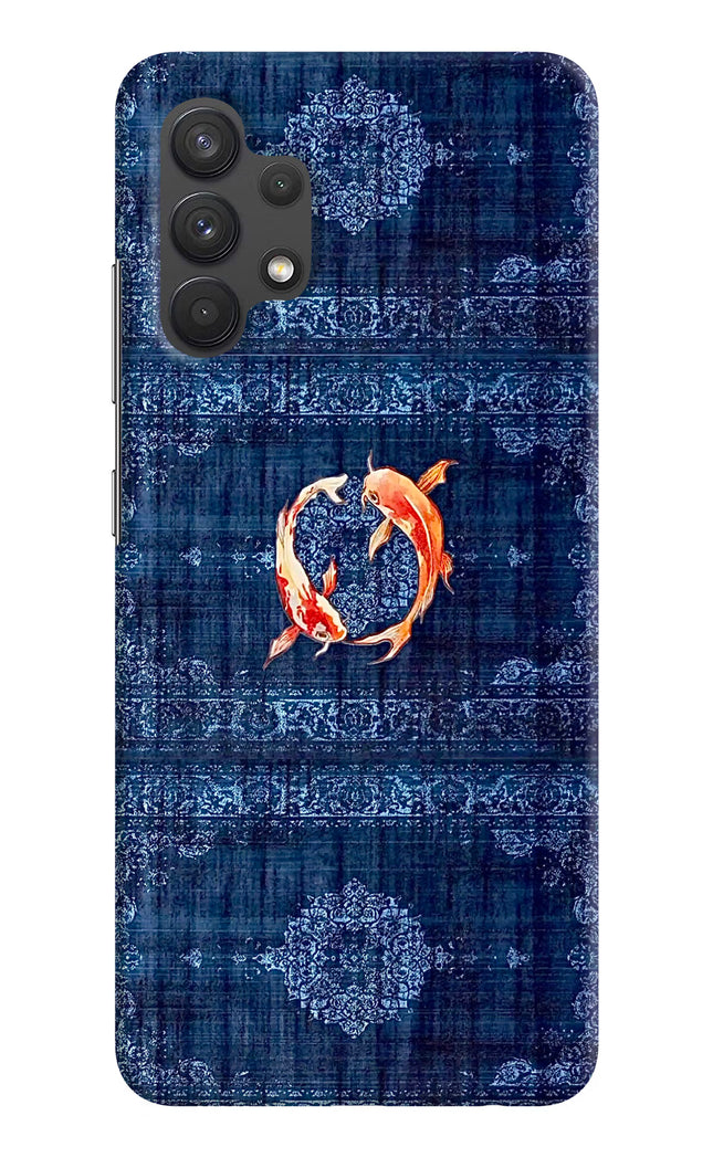 Koi Blue Samsung A32 4G Hard Case Back Cover by Casekaro