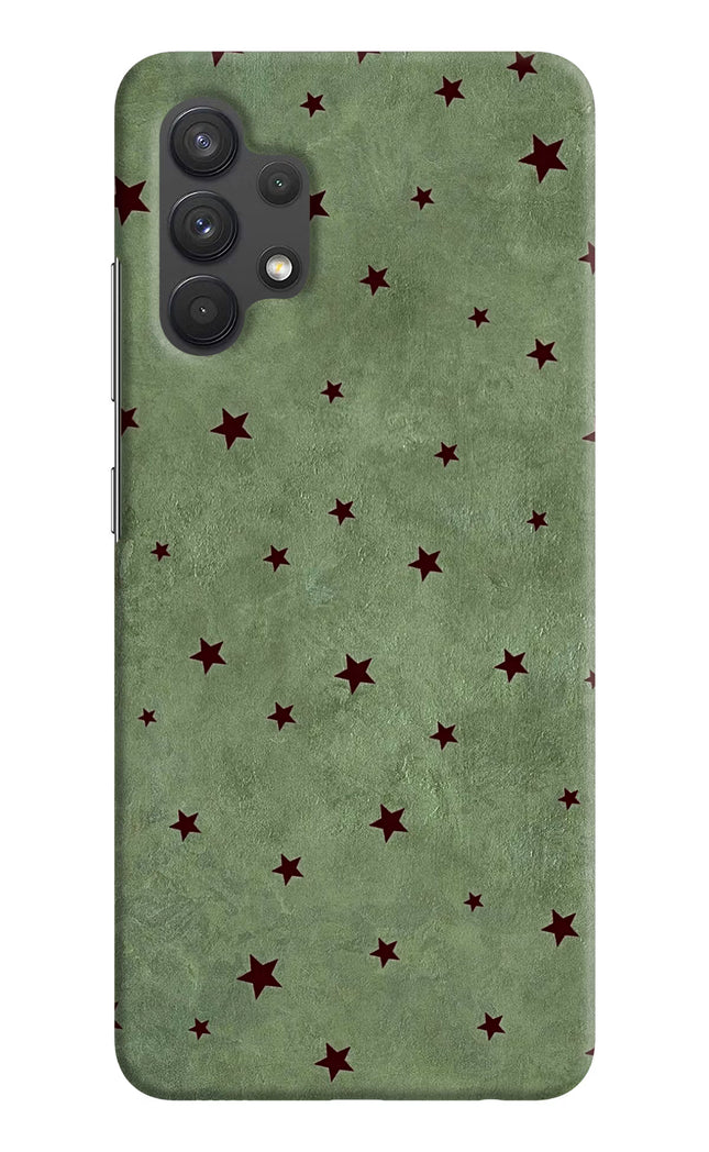 Green Stars Samsung A32 4G Hard Case Back Cover by Casekaro