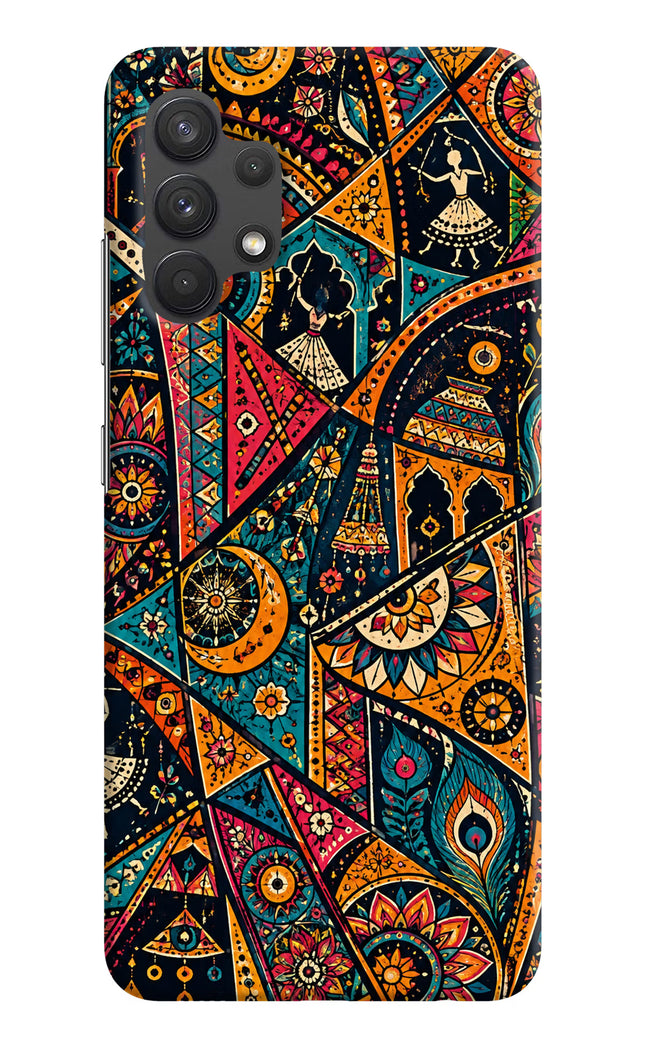 Folk Print Samsung A32 4G Hard Case Back Cover by Casekaro