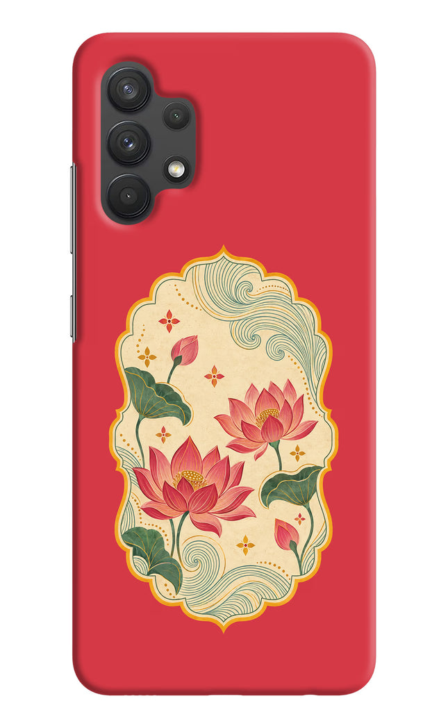 Pink Lotus Samsung A32 4G Hard Case Back Cover by Casekaro