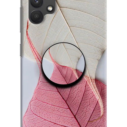 White Pink Leaf Samsung A32 4G Pop Case by Casekaro