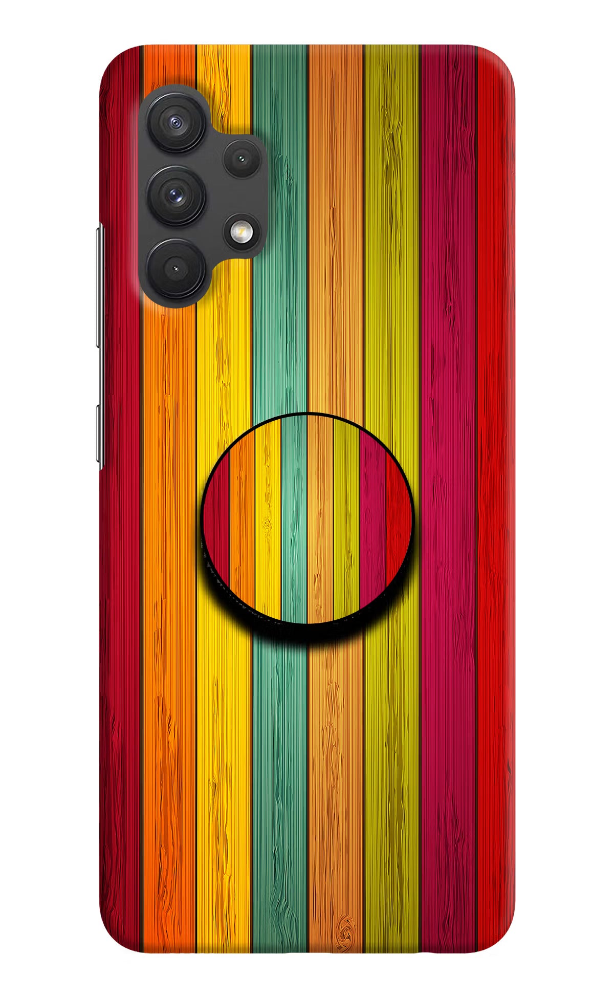 Multicolor Wooden Samsung A32 4G Pop Case by Casekaro