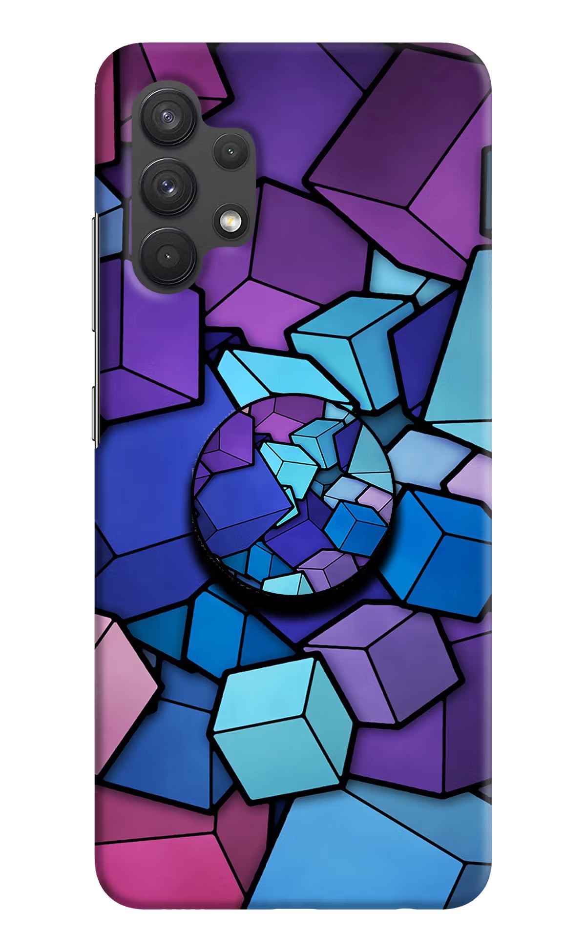 Cubic Abstract Samsung A32 4G Pop Case by Casekaro