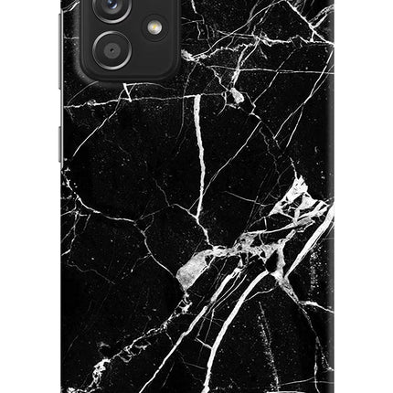 Black Marble Pattern Samsung A52/A52s 5G Hard Case Back Cover by Casekaro