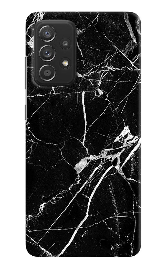 Black Marble Pattern Samsung A52/A52s 5G Hard Case Back Cover by Casekaro