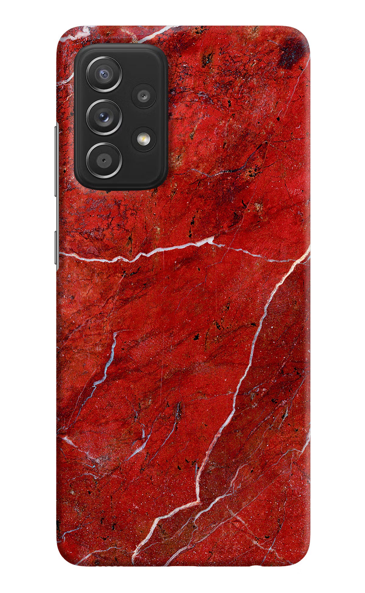 Red Marble Design Samsung A52/A52s 5G Hard Case Back Cover by Casekaro