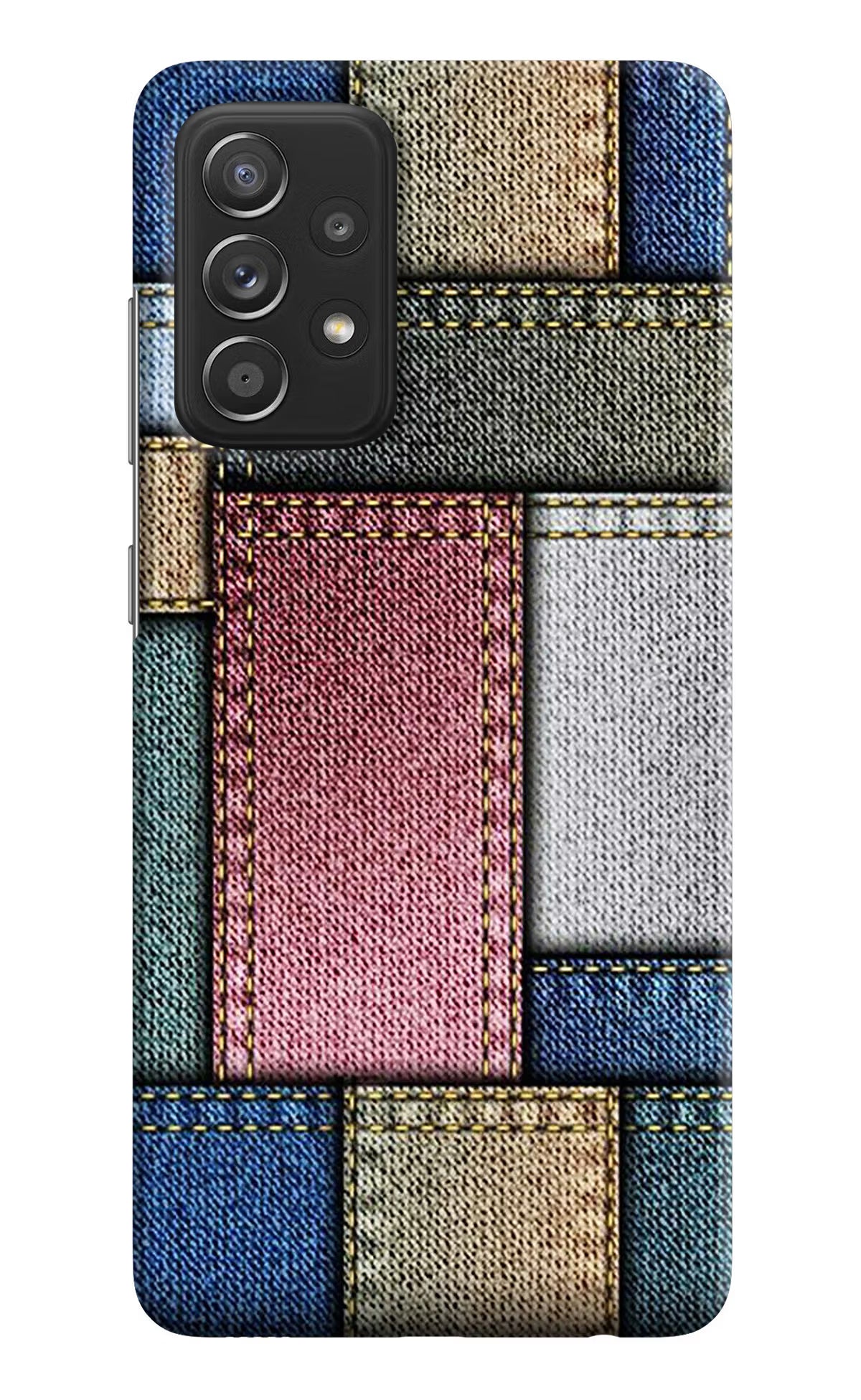 Multicolor Jeans Samsung A52/A52s 5G Hard Case Back Cover by Casekaro