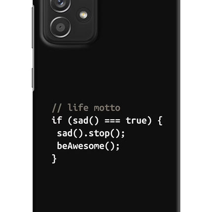 Life Motto Code Samsung A52/A52s 5G Hard Case Back Cover by Casekaro