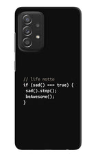 Life Motto Code Samsung A52/A52s 5G Hard Case Back Cover by Casekaro