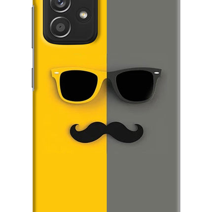 Sunglasses with Mustache Samsung A52/A52s 5G Hard Case Back Cover by Casekaro