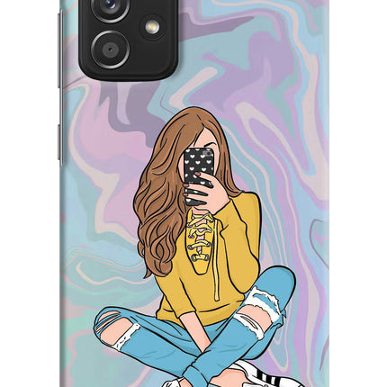 Selfie Girl Samsung A52/A52s 5G Hard Case Back Cover by Casekaro