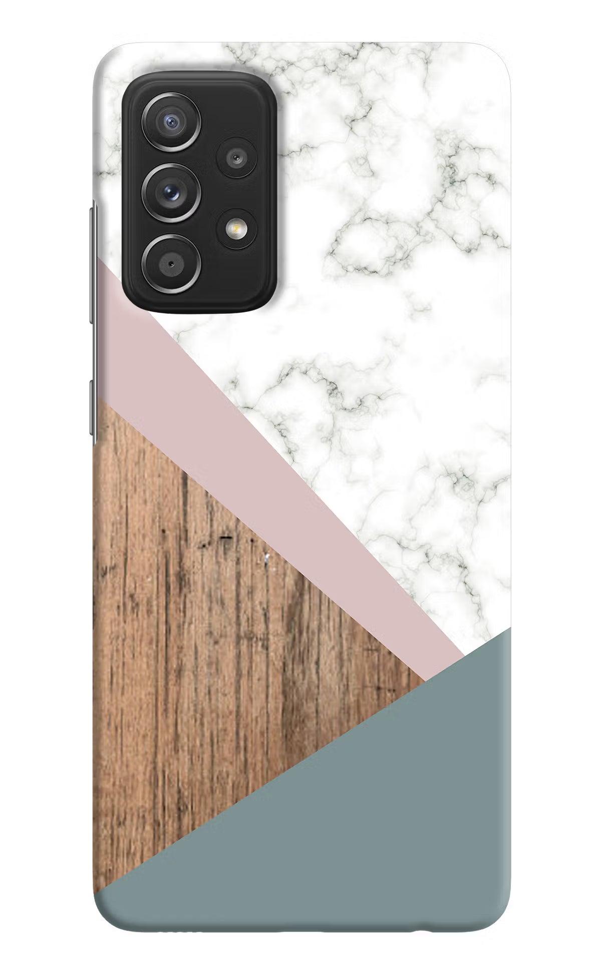 Marble wood Abstract Samsung A52/A52s 5G Hard Case Back Cover by Casekaro